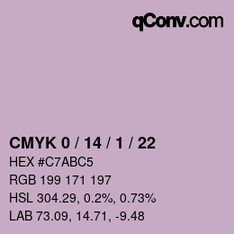 カラーコード: CMYK 0 / 14 / 1 / 22 | qconv.com