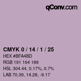 Color code: CMYK 0 / 14 / 1 / 25 | qconv.com