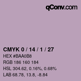 Color code: CMYK 0 / 14 / 1 / 27 | qconv.com