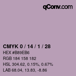 カラーコード: CMYK 0 / 14 / 1 / 28 | qconv.com