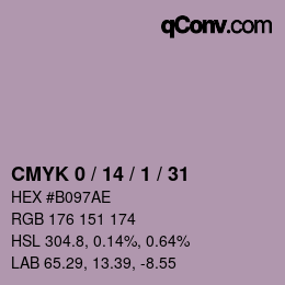 カラーコード: CMYK 0 / 14 / 1 / 31 | qconv.com