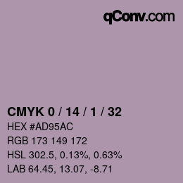 カラーコード: CMYK 0 / 14 / 1 / 32 | qconv.com