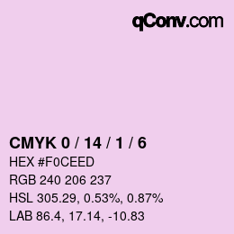 Color code: CMYK 0 / 14 / 1 / 6 | qconv.com