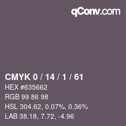 Color code: CMYK 0 / 14 / 1 / 61 | qconv.com