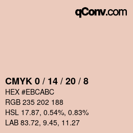 カラーコード: CMYK 0 / 14 / 20 / 8 | qconv.com