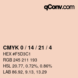 Color code: CMYK 0 / 14 / 21 / 4 | qconv.com