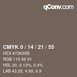 Color code: CMYK 0 / 14 / 21 / 55 | qconv.com