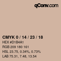 Color code: CMYK 0 / 14 / 23 / 18 | qconv.com