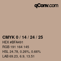 颜色代码: CMYK 0 / 14 / 24 / 25 | qconv.com