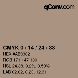 カラーコード: CMYK 0 / 14 / 24 / 33 | qconv.com