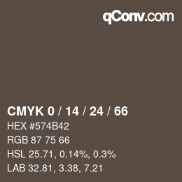 颜色代码: CMYK 0 / 14 / 24 / 66 | qconv.com