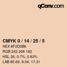 Color code: CMYK 0 / 14 / 25 / 5 | qconv.com