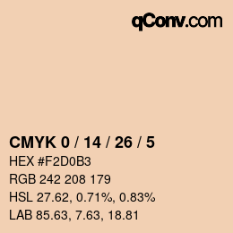 カラーコード: CMYK 0 / 14 / 26 / 5 | qconv.com