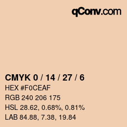 Color code: CMYK 0 / 14 / 27 / 6 | qconv.com