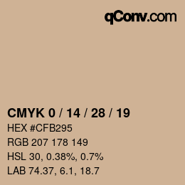 Color code: CMYK 0 / 14 / 28 / 19 | qconv.com