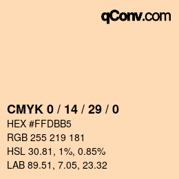 Color code: CMYK 0 / 14 / 29 / 0 | qconv.com