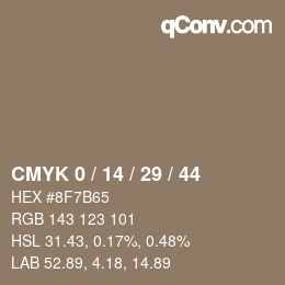 Color code: CMYK 0 / 14 / 29 / 44 | qconv.com