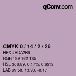 カラーコード: CMYK 0 / 14 / 2 / 26 | qconv.com