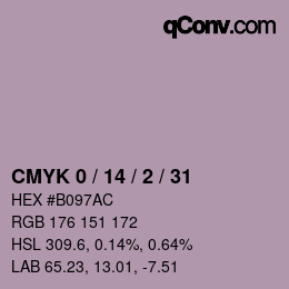 Color code: CMYK 0 / 14 / 2 / 31 | qconv.com