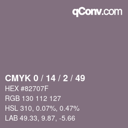 Color code: CMYK 0 / 14 / 2 / 49 | qconv.com