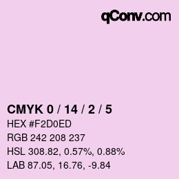Color code: CMYK 0 / 14 / 2 / 5 | qconv.com