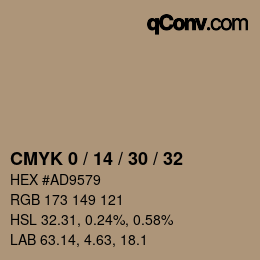Color code: CMYK 0 / 14 / 30 / 32 | qconv.com