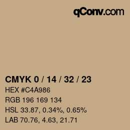 Color code: CMYK 0 / 14 / 32 / 23 | qconv.com