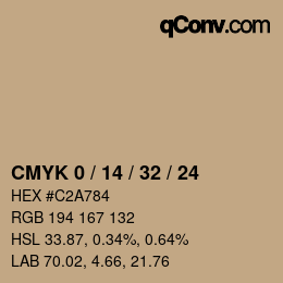 Color code: CMYK 0 / 14 / 32 / 24 | qconv.com