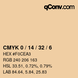Color code: CMYK 0 / 14 / 32 / 6 | qconv.com