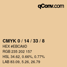 カラーコード: CMYK 0 / 14 / 33 / 8 | qconv.com