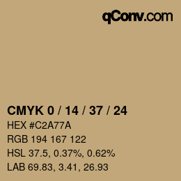 Color code: CMYK 0 / 14 / 37 / 24 | qconv.com