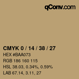 颜色代码: CMYK 0 / 14 / 38 / 27 | qconv.com