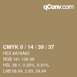 Color code: CMYK 0 / 14 / 39 / 37 | qconv.com