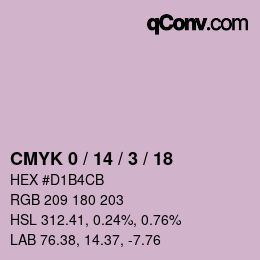 Color code: CMYK 0 / 14 / 3 / 18 | qconv.com