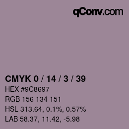 Color code: CMYK 0 / 14 / 3 / 39 | qconv.com
