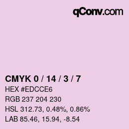 Color code: CMYK 0 / 14 / 3 / 7 | qconv.com