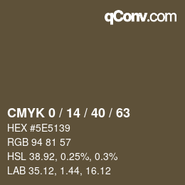 Color code: CMYK 0 / 14 / 40 / 63 | qconv.com