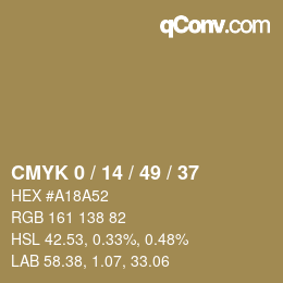 Color code: CMYK 0 / 14 / 49 / 37 | qconv.com