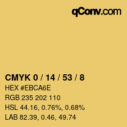 Color code: CMYK 0 / 14 / 53 / 8 | qconv.com