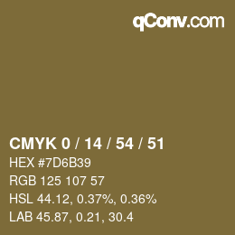 Color code: CMYK 0 / 14 / 54 / 51 | qconv.com