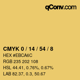 Color code: CMYK 0 / 14 / 54 / 8 | qconv.com