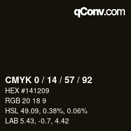 Color code: CMYK 0 / 14 / 57 / 92 | qconv.com