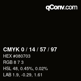 Color code: CMYK 0 / 14 / 57 / 97 | qconv.com