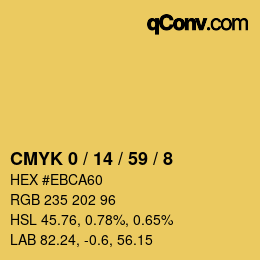 Color code: CMYK 0 / 14 / 59 / 8 | qconv.com