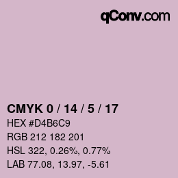 Color code: CMYK 0 / 14 / 5 / 17 | qconv.com