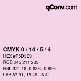 Color code: CMYK 0 / 14 / 5 / 4 | qconv.com