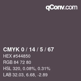 Color code: CMYK 0 / 14 / 5 / 67 | qconv.com