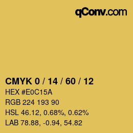 Color code: CMYK 0 / 14 / 60 / 12 | qconv.com
