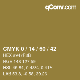 Color code: CMYK 0 / 14 / 60 / 42 | qconv.com