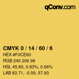 Color code: CMYK 0 / 14 / 60 / 6 | qconv.com